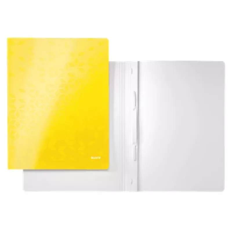Leitz ploché dosky kartón WOW A4, klasické dosky, A4, kartón, žltá, na výšku, 250 listov