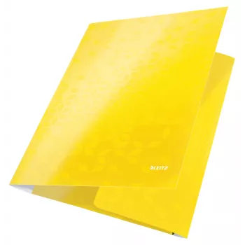 Leitz 3-chlopňové dosky WOW Card/POB A4, prezentačné dosky, A4, polypropylén (PP), žltá, 250 listov, 80 g/m²