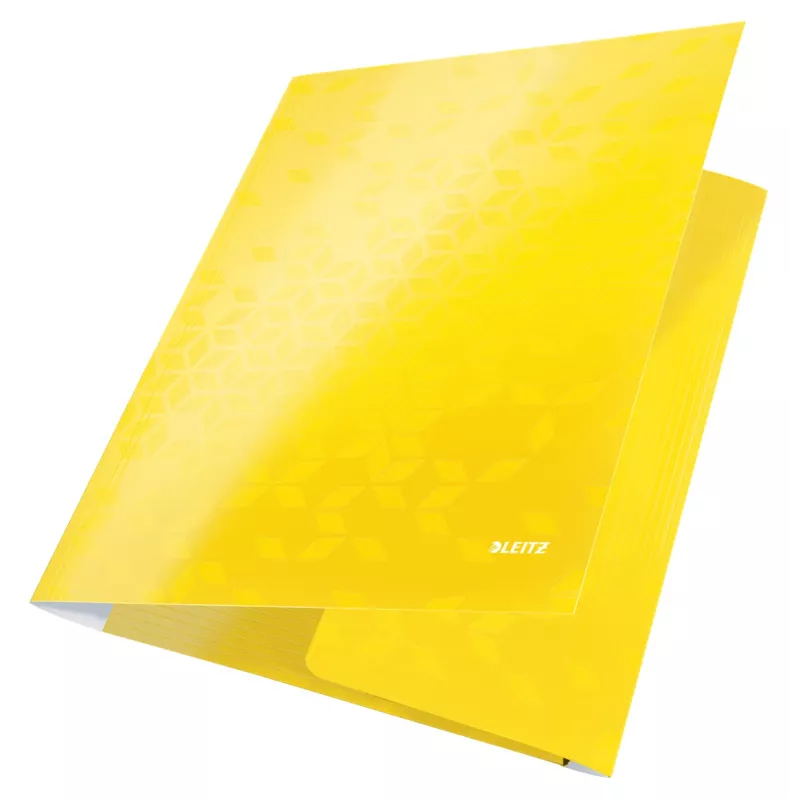 Leitz 3-chlopňové dosky WOW Card/POB A4, prezentačné dosky, A4, polypropylén (PP), žltá, 250 listov, 80 g/m²