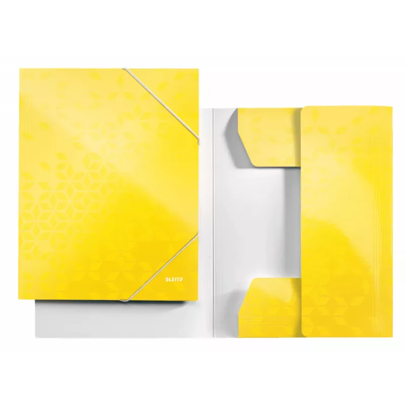 Leitz 3-chlopňové dosky WOW Card/POB A4, prezentačné dosky, A4, polypropylén (PP), žltá, 250 listov, 80 g/m²