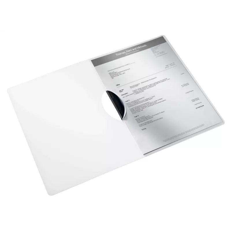Leitz priehľadné dosky ColorClip WOW A4 PP, prezentačné dosky, A4, polypropylén (PP), biela, 30 listov, 80 g/m²