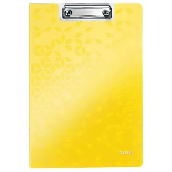Leitz klip na písanie s krytom WOW, A4, polyfoam, žltá, 75 listov, 1 vrecko, 230 mm
