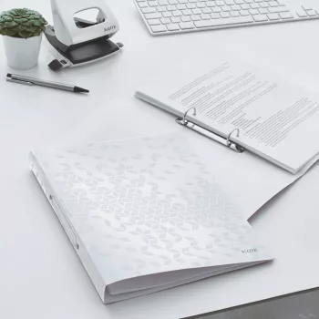 Leitz krúžkový zakladač WOW PP A4 2RR/25 mm, A4, okrúhly krúžok, polypropylén (PP), biela, 190 listov, 80 g/m²