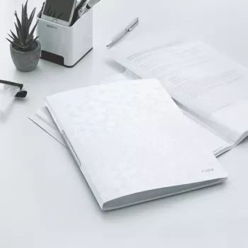 Leitz WOW zakladač s prehľadovými obalmi PP 20 obalov, biela, polyvinylchlorid (PVC), 20 obalov, A4, 231 mm, 13 mm