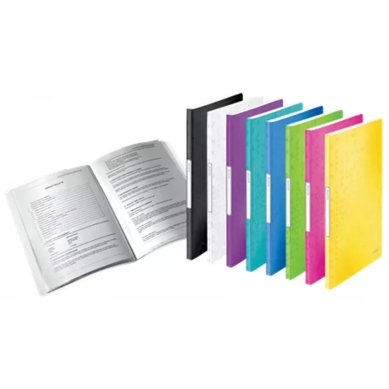 Leitz zakladač s prehľadovými obalmi WOW PP 20 obalov, čierna, polyvinylchlorid (PVC), 20 obalov, A4, 231 mm, 13 mm
