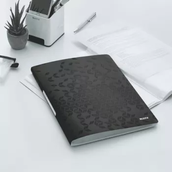 Leitz zakladač s prehľadovými obalmi WOW PP 40 obalov, čierna, polypropylén (PP), 40 obalov, A4, 231 mm, 16 mm