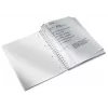 Leitz WOW zápisník A4 linajkový, špirálová väzba s PP obalom, monochromatický, čierna, A4, 80 listov, 80 g/m², softcover