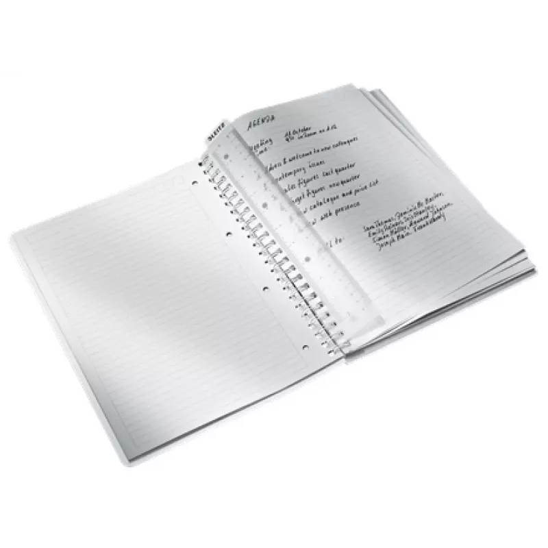Leitz WOW zápisník A4 linajkový, špirálová väzba s PP obalom, monochromatický, čierna, A4, 80 listov, 80 g/m², softcover