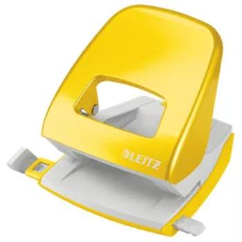 Leitz NeXXt dierovač WOW 5008 kovový 2-dierkový / 30 listov, 30 listov, žltá, kov, 8 cm, 5,5 mm, A4, A5, A6, Folio, US-Quart, 8 x 8 x 8 cm