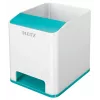 Leitz stojan na perá Sound Pen Holder WOW, modrý, biely, polystyrén (PS), 90 mm, 101 mm, 100 mm, 140 g