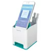 Leitz stojan na perá Sound Pen Holder WOW, modrý, biely, polystyrén (PS), 90 mm, 101 mm, 100 mm, 140 g