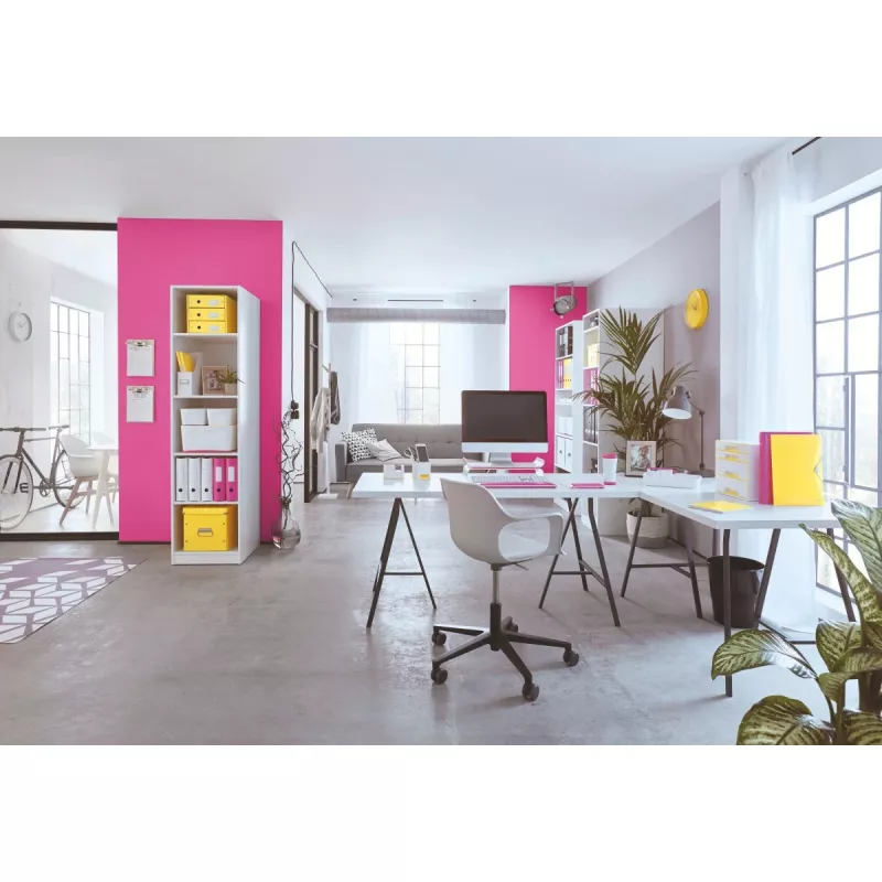 Leitz stolový odvíjač pásky WOW, 1,9 cm, 33 m, polystyrén (PS), biela, žltá, 51 mm, 126 mm