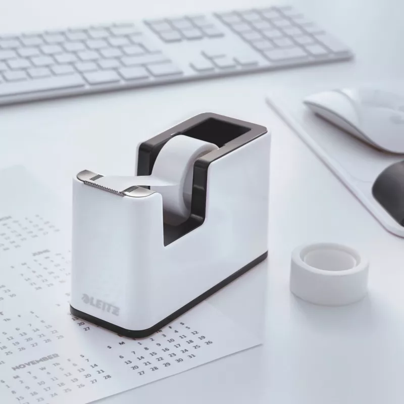Leitz odvíjač lepiacej pásky WOW, 1,9 cm, 33 m, polystyrén (PS), čierna, biela, 51 mm, 126 mm