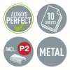 Leitz súprava zošívačky a dierovača Mini WOW, 10 listov, žltá, P2, kov, plast, 3,5 cm, 100 sponiek