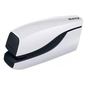 Leitz NeXXt zošívačka na batérie WOW 5566, 10 listov, predný mechanizmus, 1 cm, plast, biela, batéria