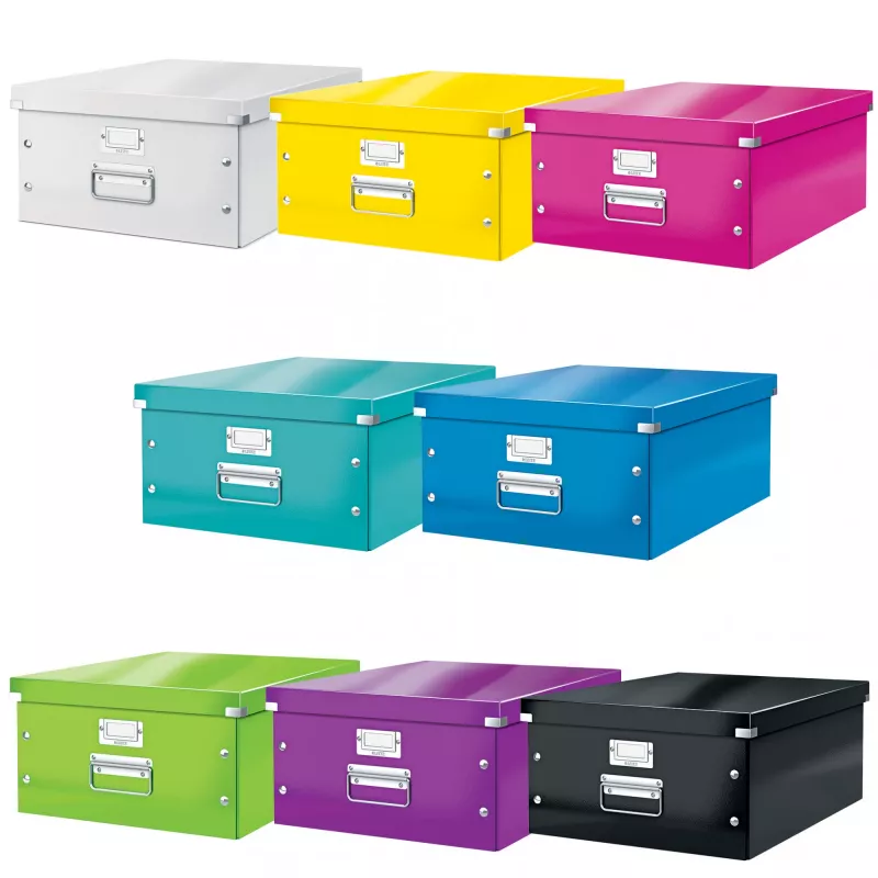 Leitz Click & Store WOW veľký úložný box, žltá, kartón, 369 mm, 482 mm, 200 mm