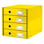 Leitz Click & Store WOW zásuvkový box (4 zásuvky), žltá, kartón, 286 mm, 282 mm, 2,49 kg, Nemecko