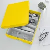 Leitz Click & Store WOW stredný organizér box, úložný box, žltá, obdĺžnikový, kartón, monochromatický, interiér