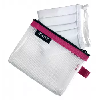 Leitz cestovná taška vodeodolná WOW Small, unisex, taška na doplnky, malá, zips, vodeodolná, ružová
