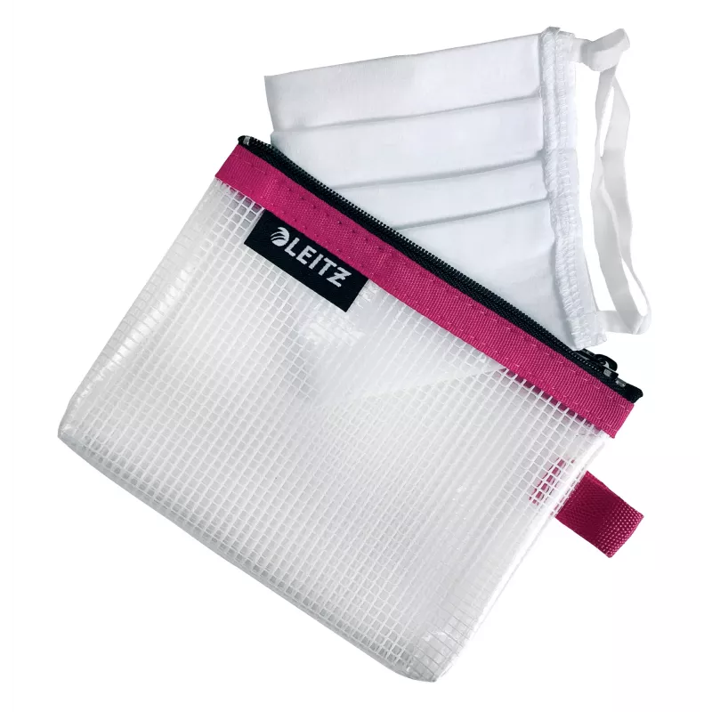Leitz cestovná taška vodeodolná WOW Small, unisex, taška na doplnky, malá, zips, vodeodolná, ružová