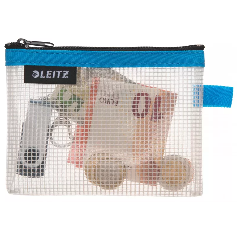 Leitz cestovná taška vodeodolná WOW Small, unisex, taška na doplnky, malá, zips, vodeodolná, modrá
