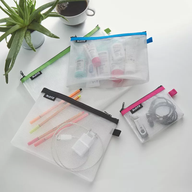 Leitz cestovná taška vodeodolná WOW Small, unisex, taška na doplnky, malá, zips, vodeodolná, modrá