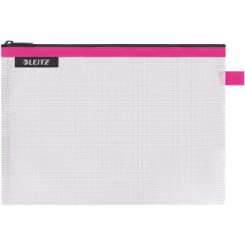 Leitz cestovná taška vodotesná WOW Medium, unisex, taška na doplnky, stredná, zips, vodotesná, ružová