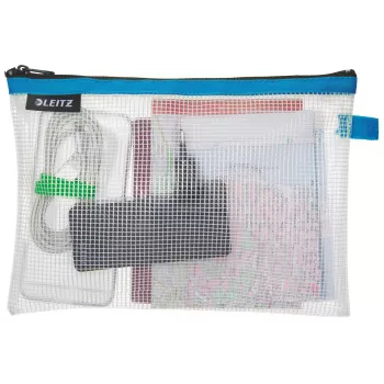Leitz cestovná taška vodeodolná WOW Medium, unisex, taška na doplnky, stredná, zips, vodeodolná, modrá