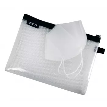 Leitz cestovná taška vodeodolná WOW Medium, unisex, taška na doplnky, stredná, zips, vodeodolná, čierna