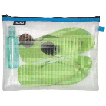 Leitz cestovná taška vodotesná WOW Large, unisex, taška na doplnky, veľká, zips, vodotesná, modrá