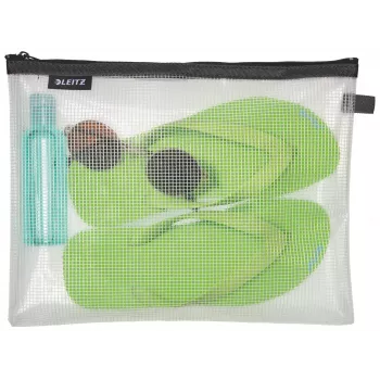 Leitz cestovná taška vodeodolná WOW Large, unisex, taška na doplnky, veľká, zips, vodeodolná, čierna