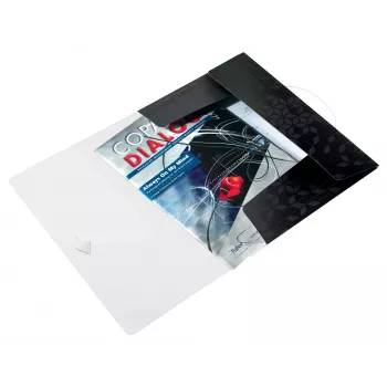 Leitz 3-chlopňové dosky WOW PP A4, chlopňové dosky, A4, polypropylén (PP), čierna, na šírku/na výšku, 150 listov