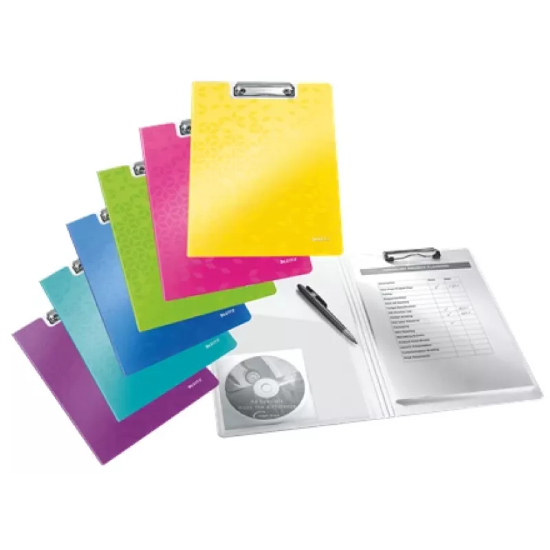 Leitz Klemmbrett s krytom WOW, A4, polyfoam, zelená, 75 listov, 1 priehradka, 230 mm