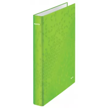 Leitz Ringbinder WOW Laminierter A4+ 2DR/25mm, A4+, D-krúžok, kartón, zelená, 250 listov, 80 g/m²