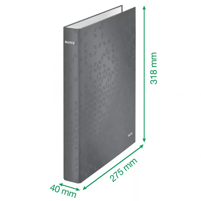 Leitz Ringbinder WOW Laminierter A4+ 2DR/25mm, A4+, D-krúžok, kartón, zelená, 250 listov, 80 g/m²