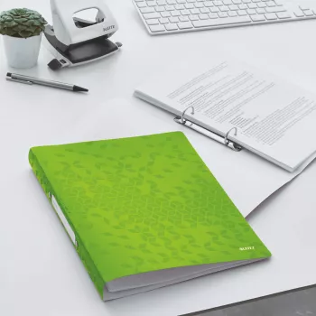 Leitz Ringbinder WOW PP A4 2RR/25mm, A4, okrúhly krúžok, polypropylén (PP), zelená, 190 listov, 80 g/m²