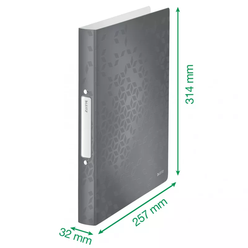 Leitz Ringbinder WOW PP A4 2RR/25mm, A4, okrúhly krúžok, polypropylén (PP), zelená, 190 listov, 80 g/m²