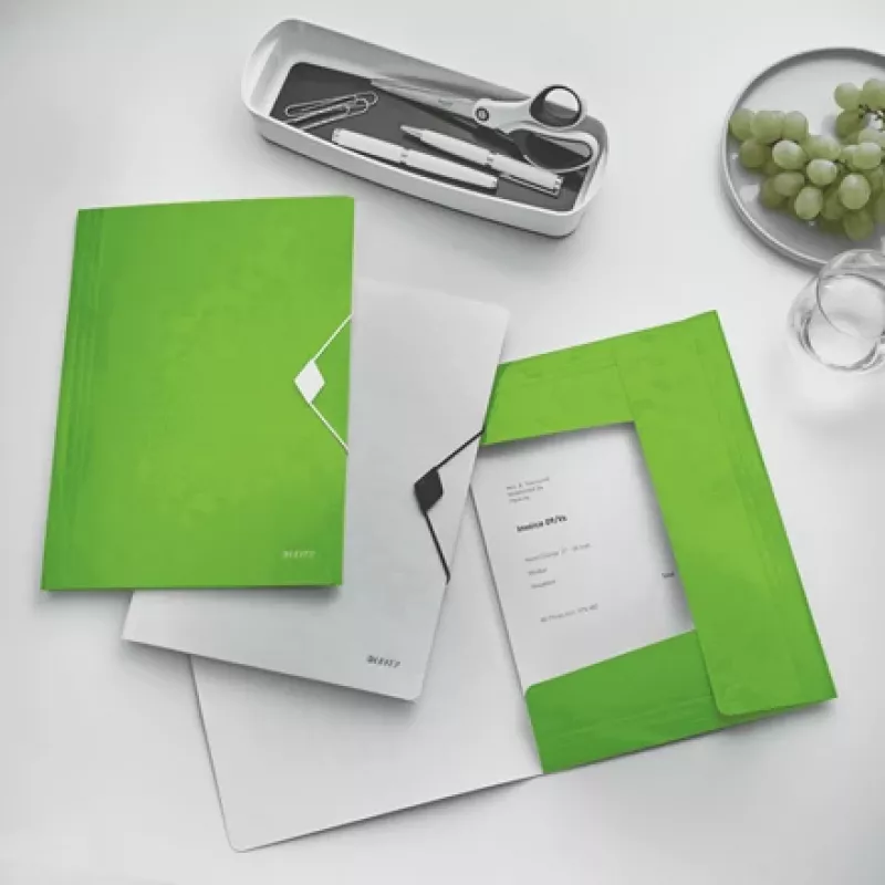 Leitz 3-Klappen-Mappe WOW PP A4, A4, polypropylén (PP), zelená, na výšku, 150 listov, 80 g/m²