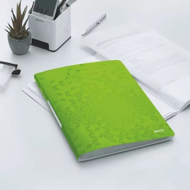 Leitz Display-Buch WOW PP 40 Hüllen, zelená, polypropylén (PP), 40 obalov, 40 listov, na výšku, A4