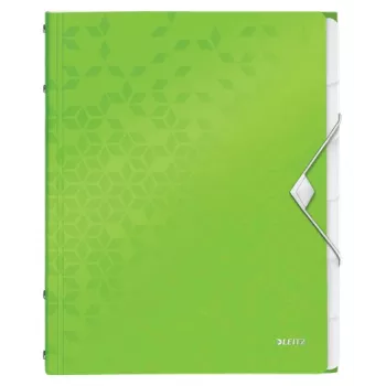 Leitz Divider Book WOW PP 6 Tabs, klasický zakladač, A4, polypropylén (PP), zelená, lesklá, 200 listov