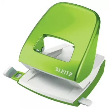 Leitz Locher WOW 5008 Metall 2-fach / 30 Blatt, 30 listov, zelená, kov, plast, 8 cm, 5,5 mm, A4, A5, A6, Folio, US-Quart, 8 x 8 x 8 cm
