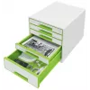 Leitz WOW Cube 5-zásuvková skriňa, 5 zásuviek, plast, 270 mm, 287 mm, 363 mm, 3,59 kg