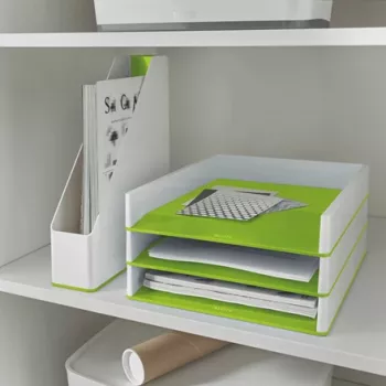 Leitz Briefablage WOW Zweifarbig, plast, zelená, biela, A4, A4, 267 mm, 336 mm