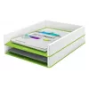 Leitz Briefablage WOW Zweifarbig, plast, zelená, biela, A4, A4, 267 mm, 336 mm