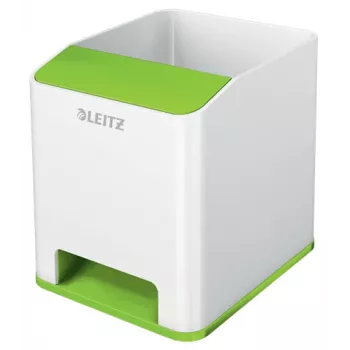Leitz Sound stojan na perá WOW, zelený, biely, polystyrén (PS), 90 mm, 100 mm, 101 mm, 140 g