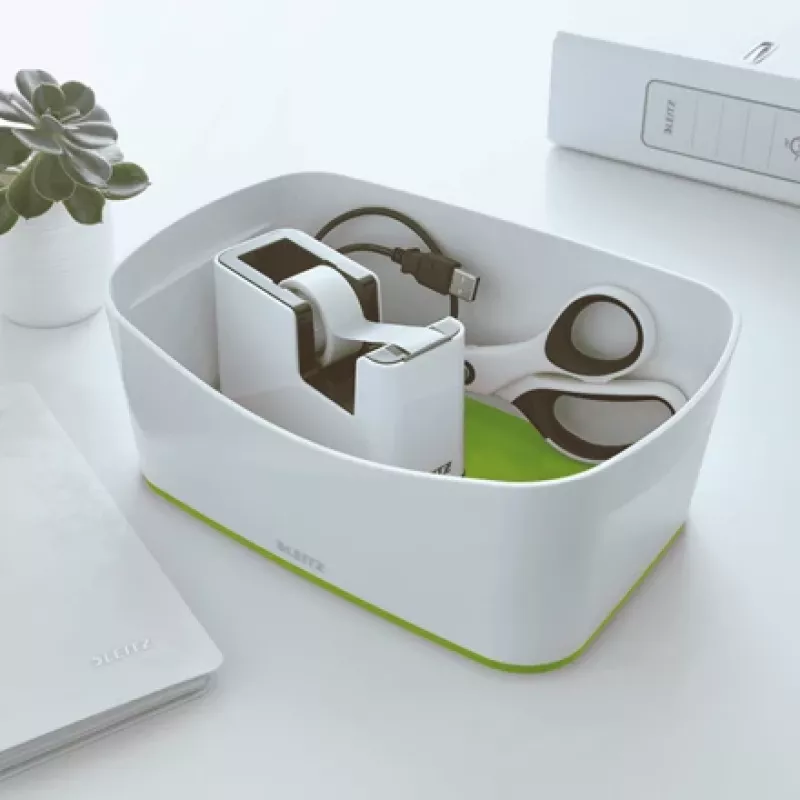 Leitz WOW Klebebandabroller, 1,9 cm, 33 m, polystyrén (PS), zelená, biela, 51 mm, 126 mm