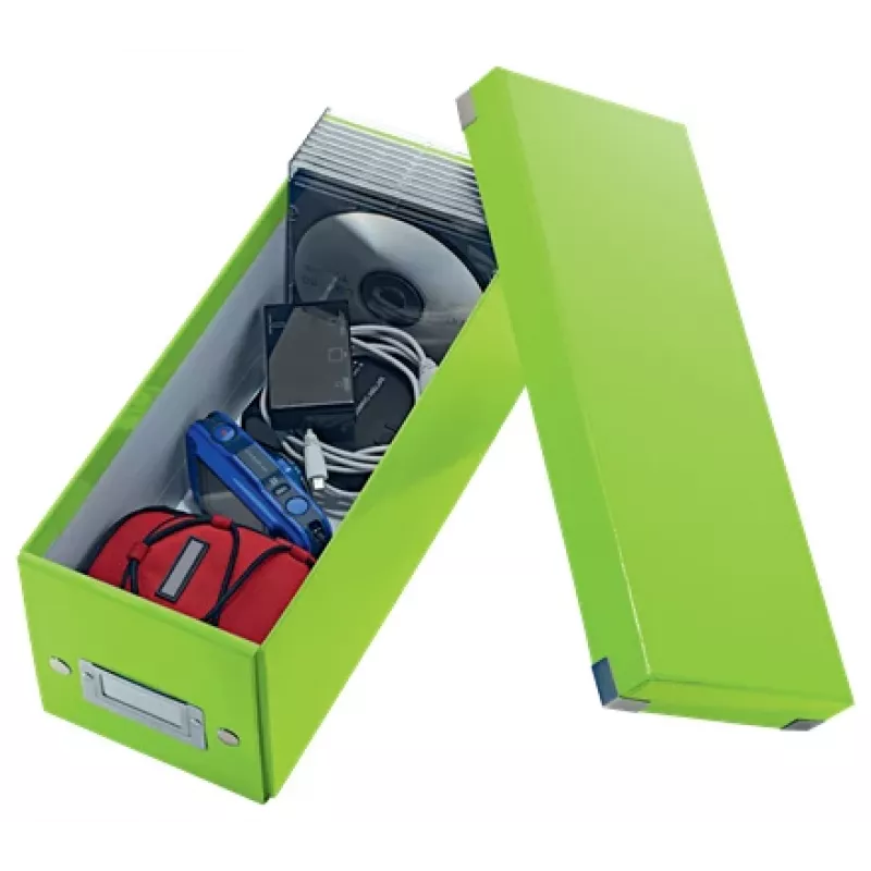 Leitz Click & Store WOW CD-Aufbewahrungsbox, zelená, kartón, 143 mm, 352 mm, 136 mm, 440 g