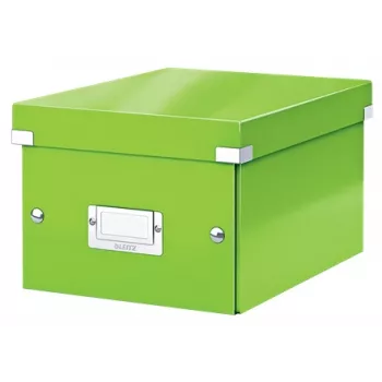 Leitz Click & Store WOW Kleine Aufbewahrungsbox, úložná krabica, zelená, obdĺžniková, kartón, jednofarebná, interiér