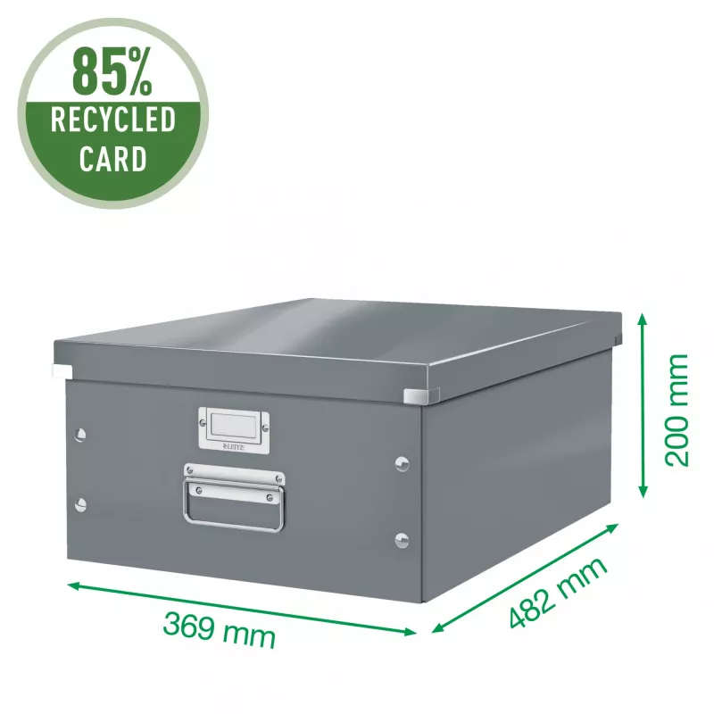Leitz Click & Store WOW große Aufbewahrungsbox, zelená, kartón, 369 mm, 482 mm, 200 mm