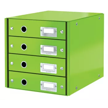 Leitz Click & Store WOW skriňa so zásuvkami (4 zásuvky), zelená, kartón, 286 mm, 356 mm, 282 mm
